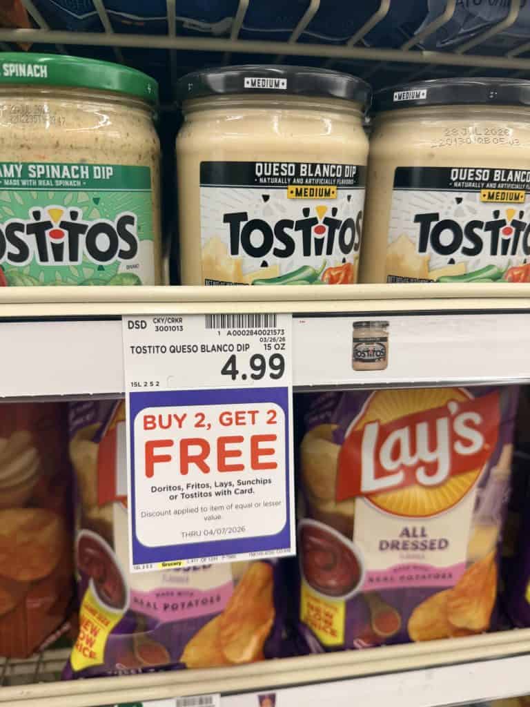 Tostitos Dips Kroger Shelf Image