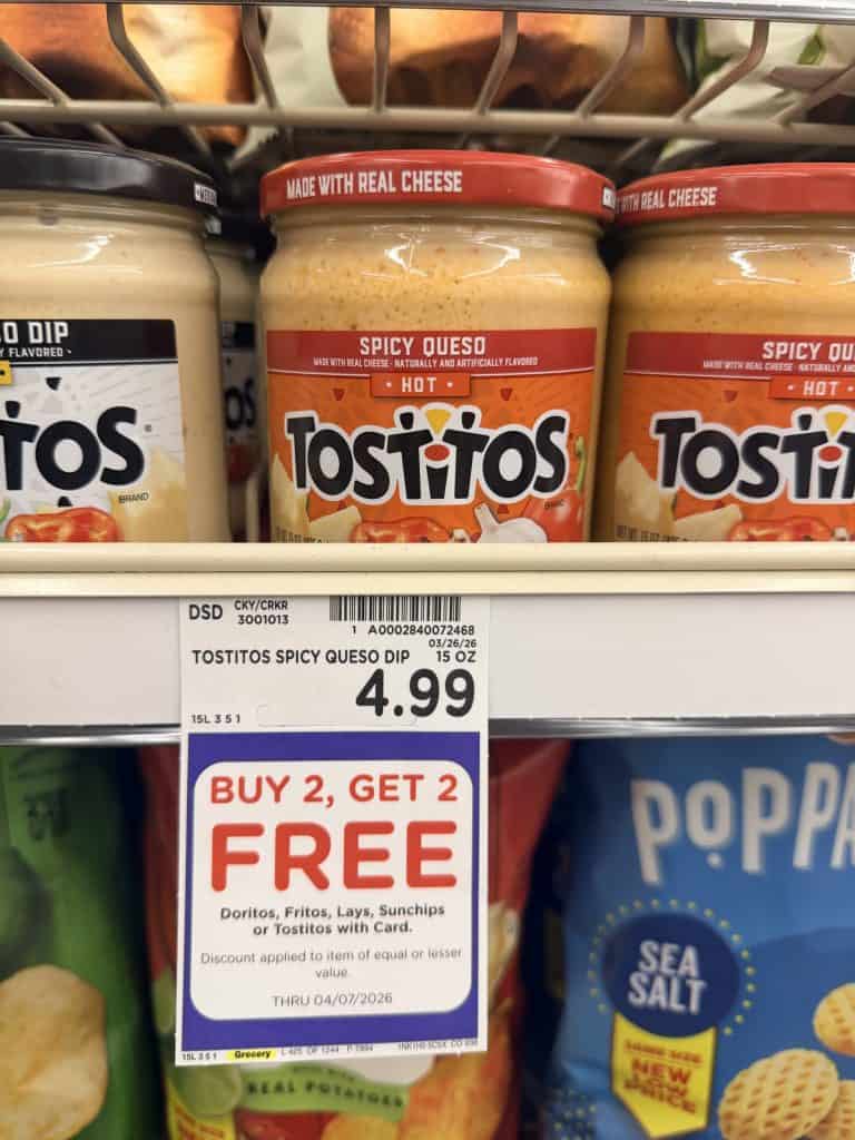 Tostitos Dips Kroger Shelf Image