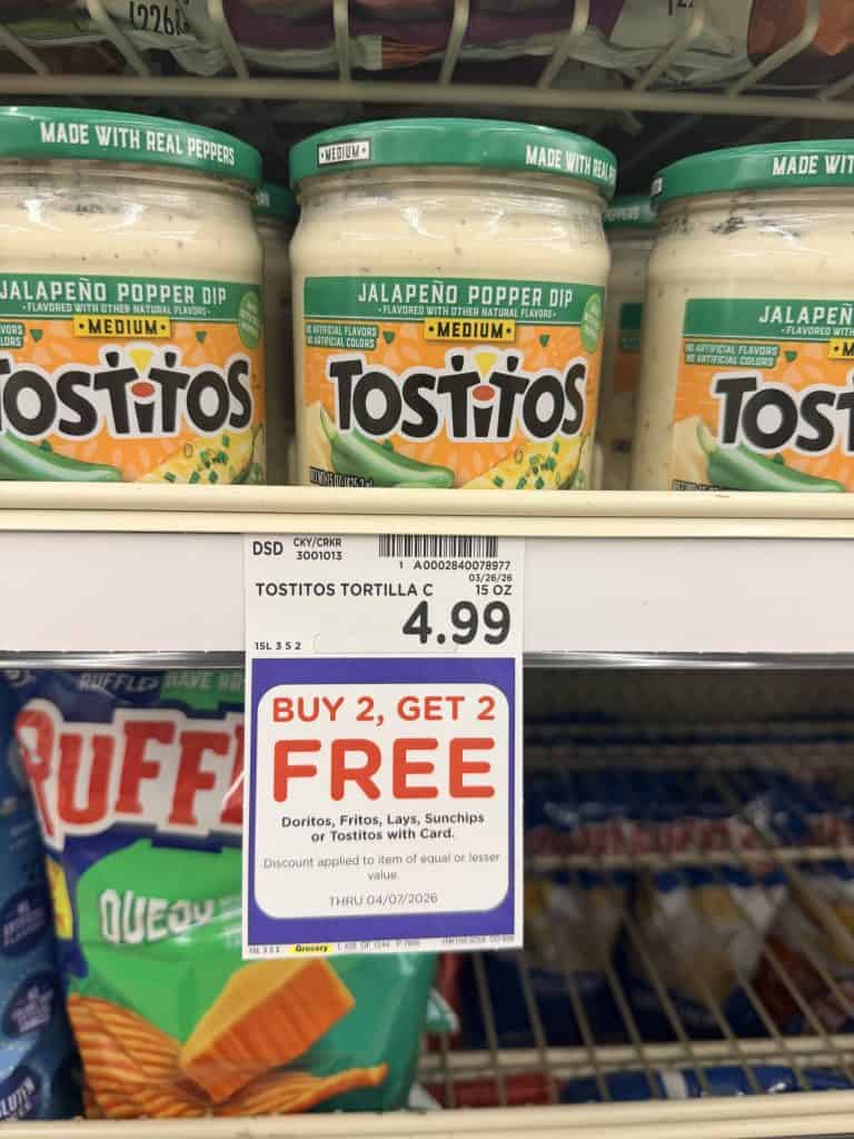 Tostitos Dips Kroger Shelf Image