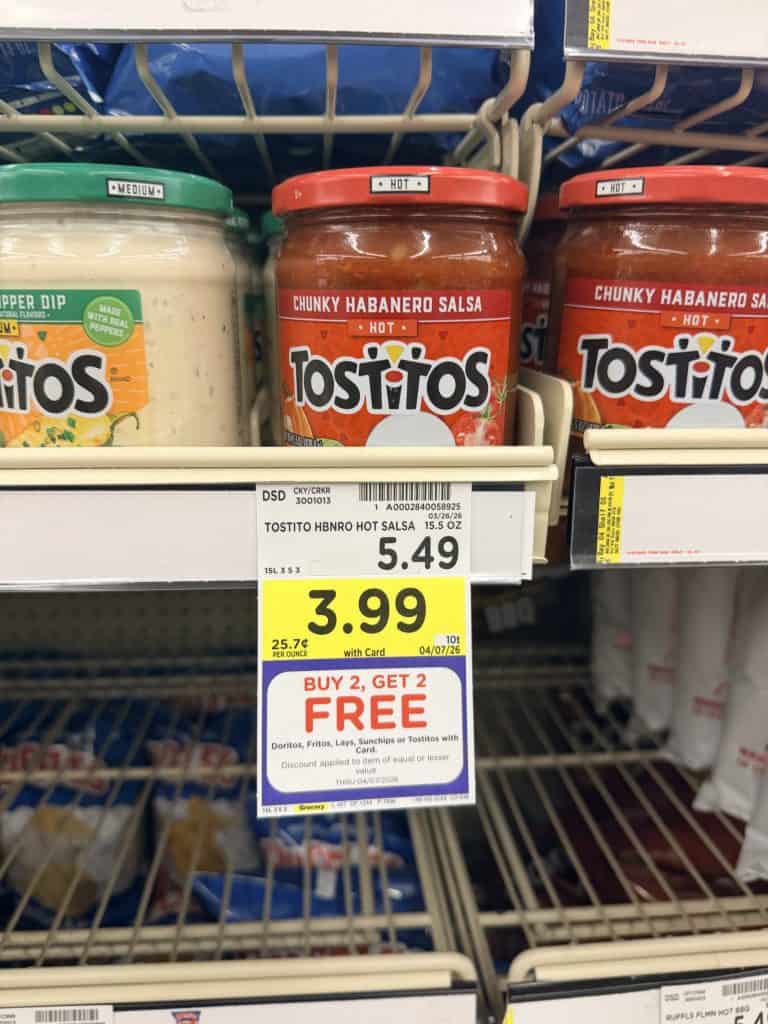 Tostitos Dips Kroger Shelf Image