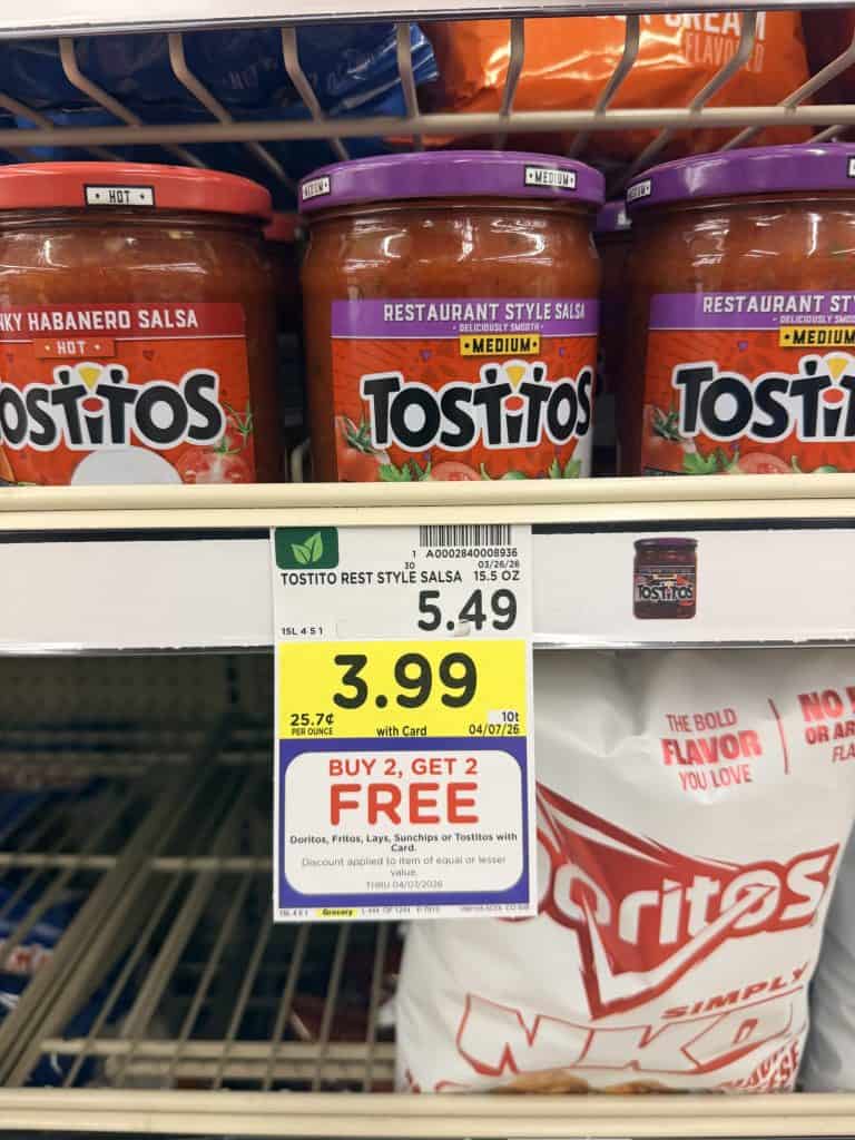 Tostitos Dips Kroger Shelf Image