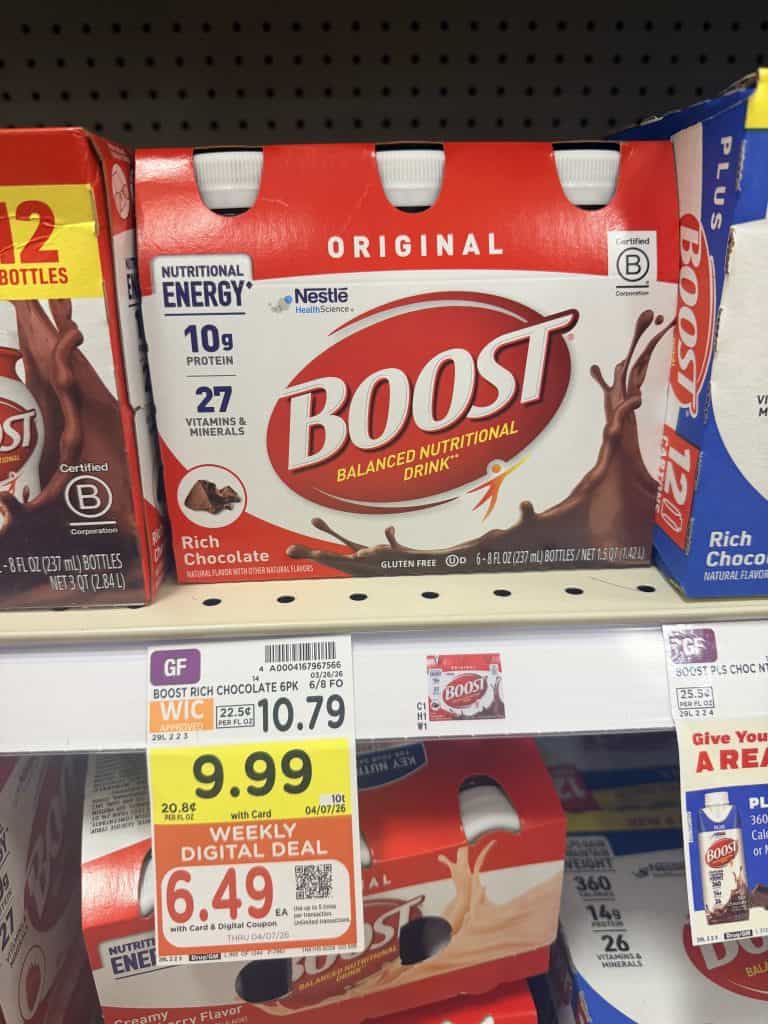 boost nutritional shakes kroger shelf image