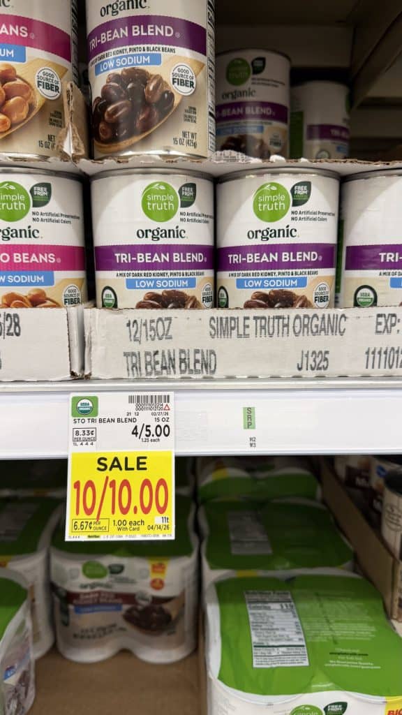 Simple Truth Organic Beans kroger shelf image