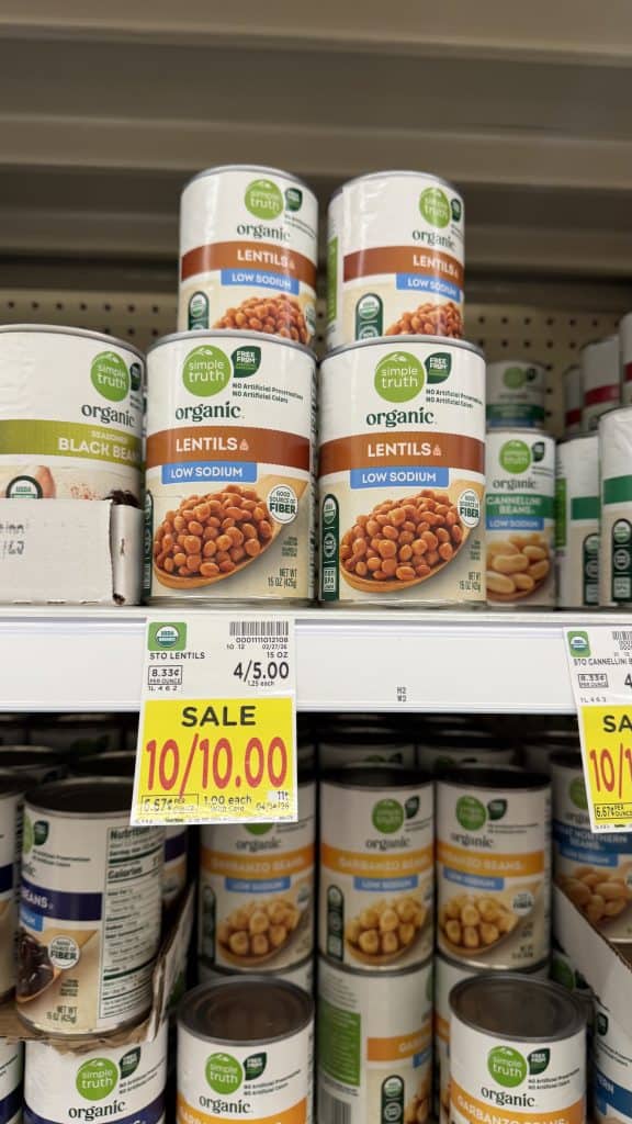 Simple Truth Organic Beans kroger shelf image