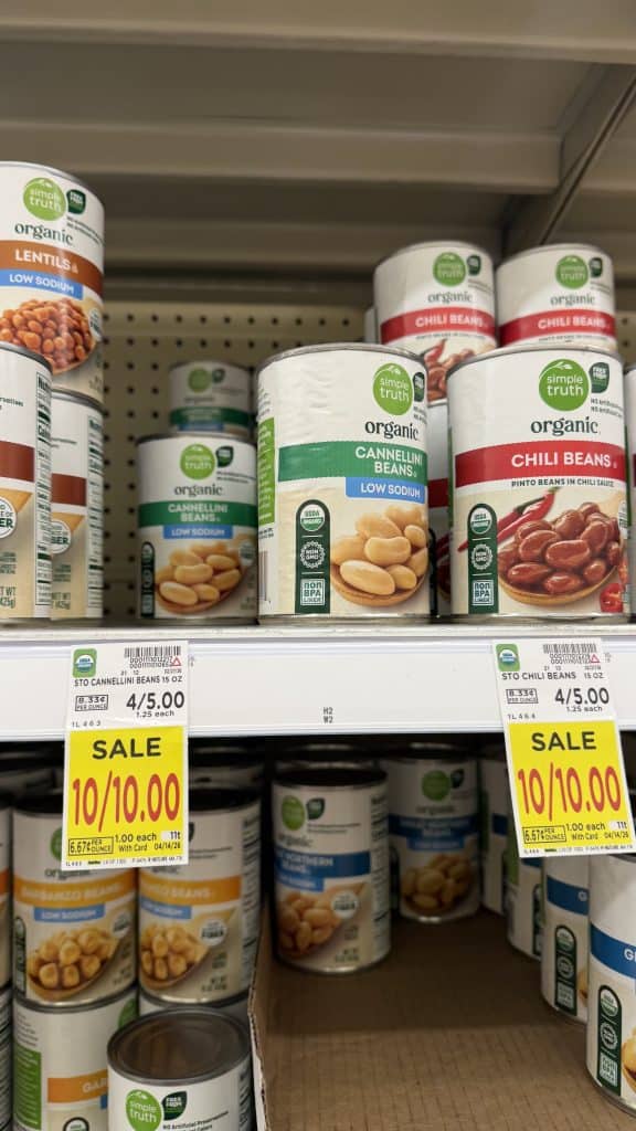 Simple Truth Organic Beans kroger shelf image