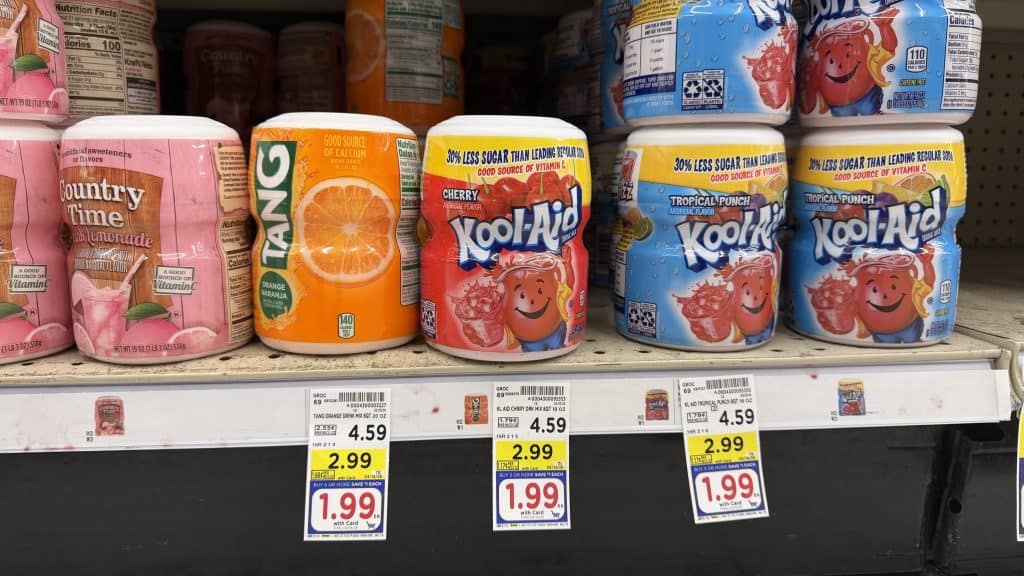 country time, kool-aid and tang kroger shelf image