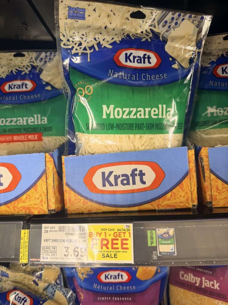 kraft shredded cheese kroger shelf image