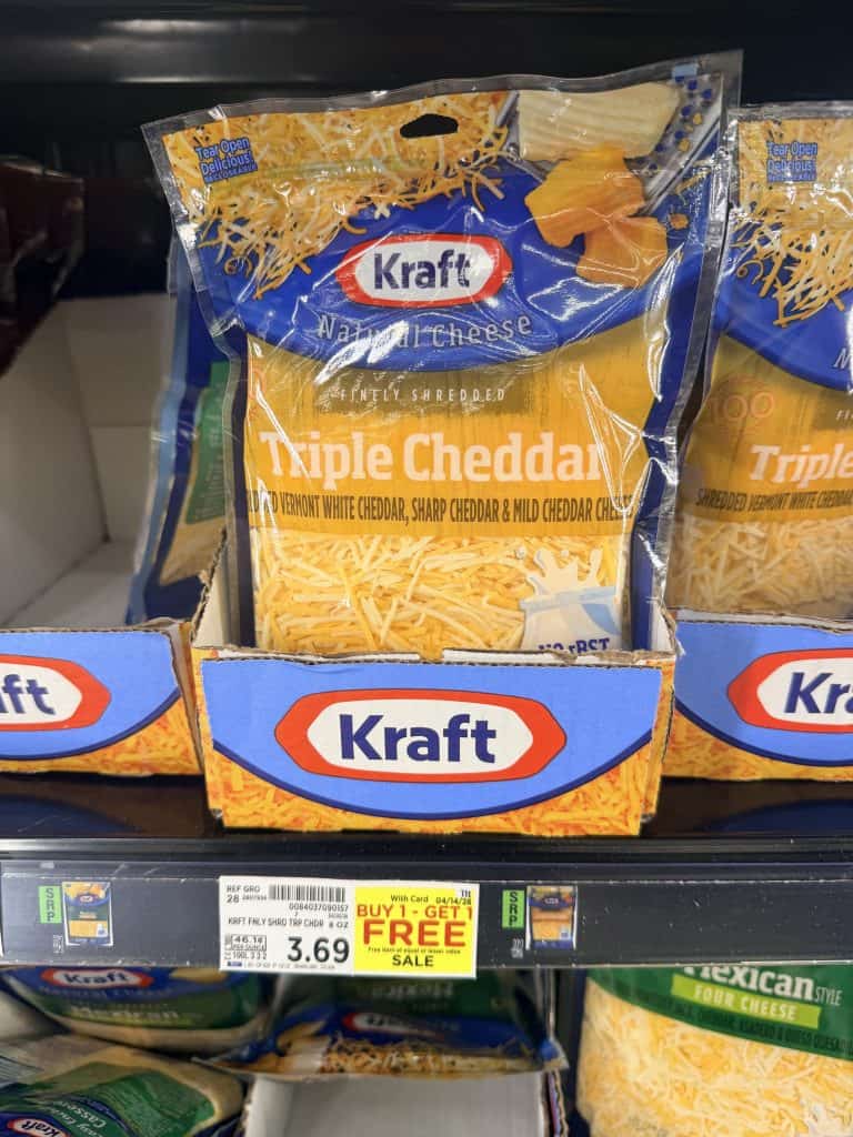 kraft shredded cheese kroger shelf image