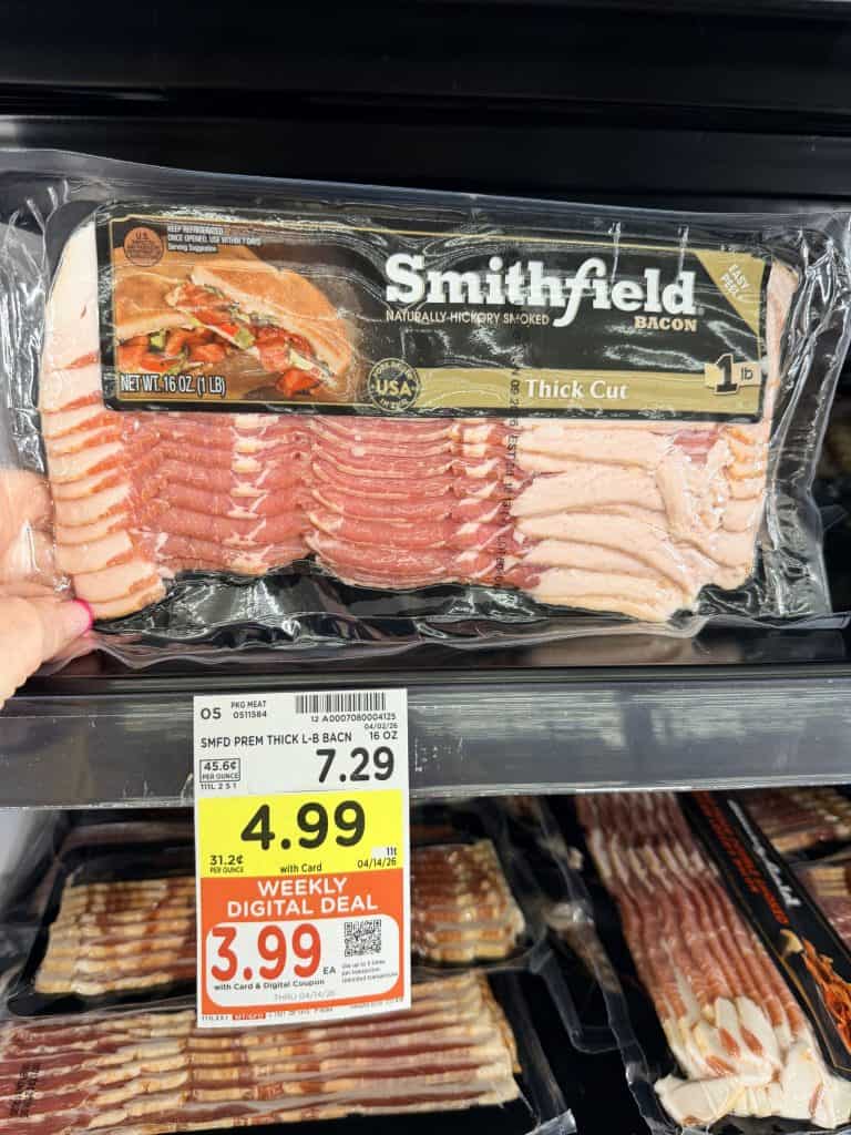 Smithfield Bacon Kroger shelf image
