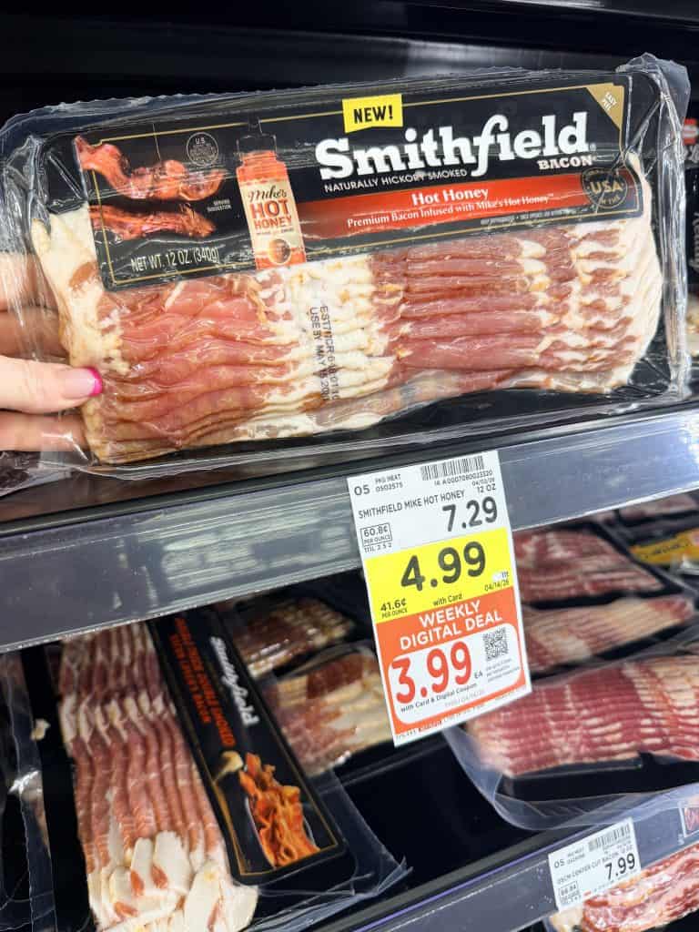 Smithfield Bacon Kroger shelf image