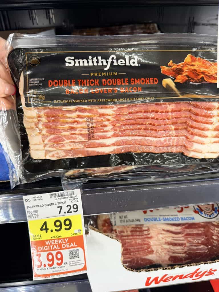 Smithfield Bacon Kroger shelf image