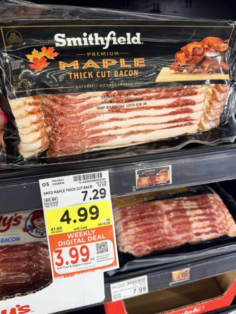 Smithfield Bacon Kroger shelf image