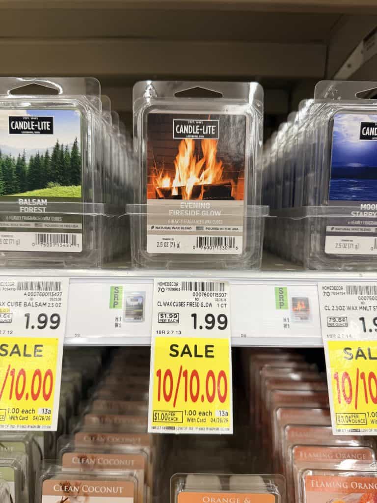 candle-lite wax melts kroger shelf image