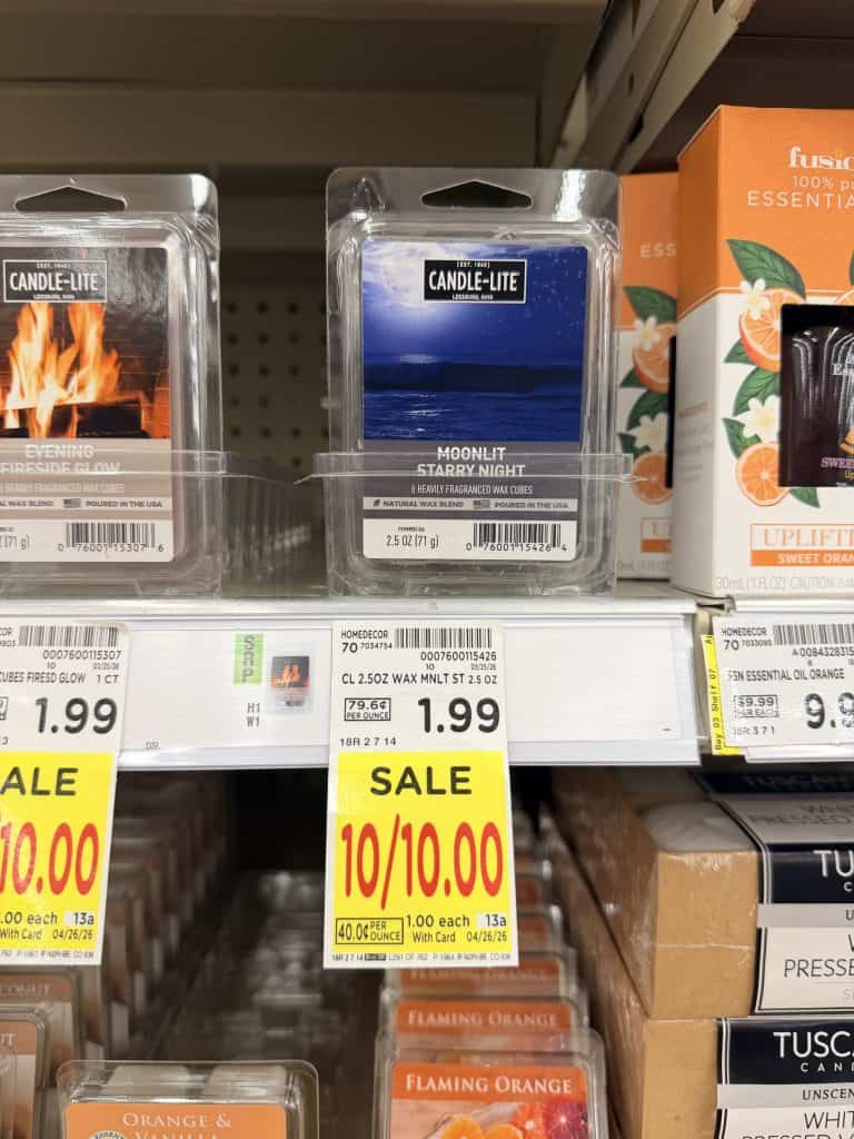 candle-lite wax melts kroger shelf image