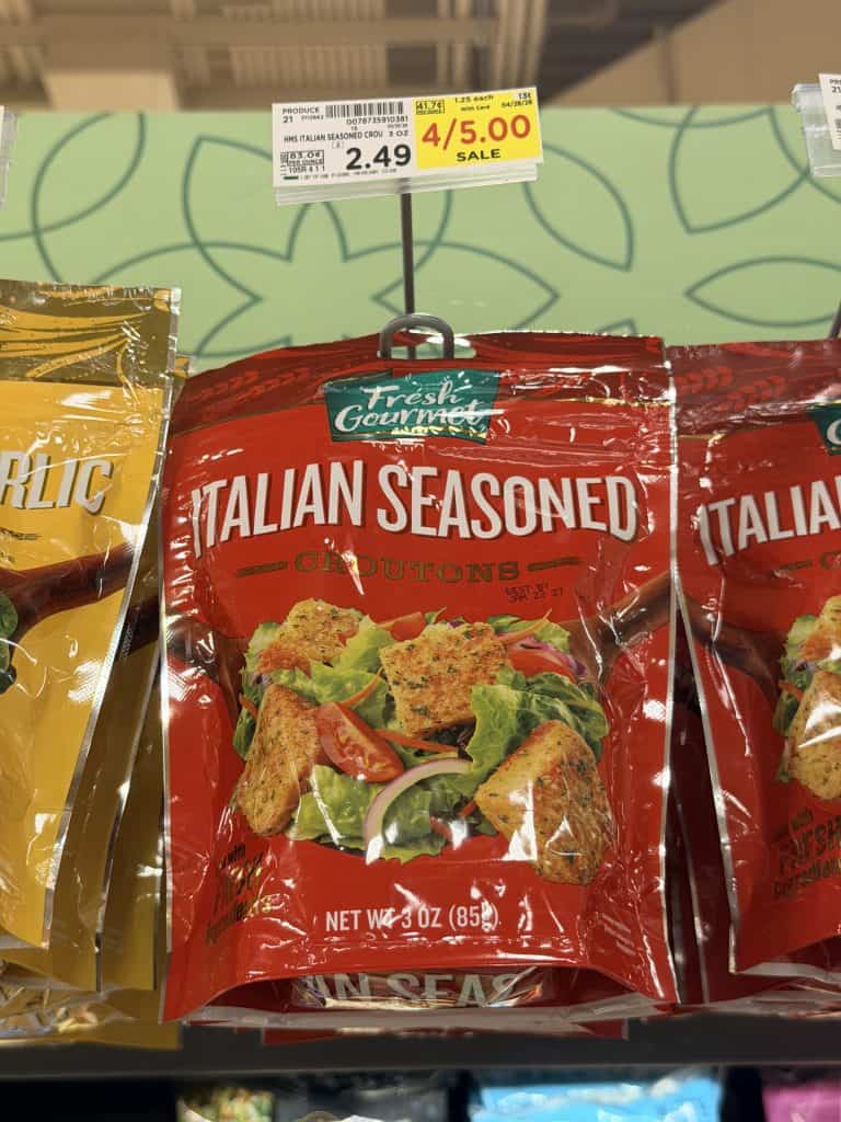 Fresh Gourmet Croutons Kroger Shelf Image