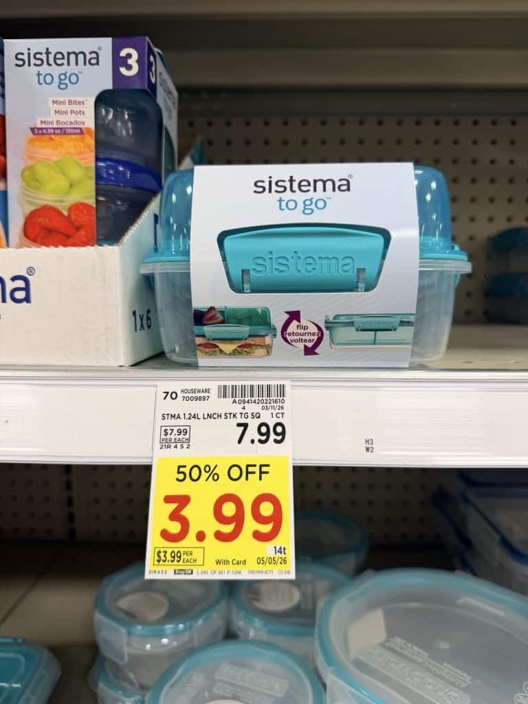 Sistema to go containers kroger shelf image