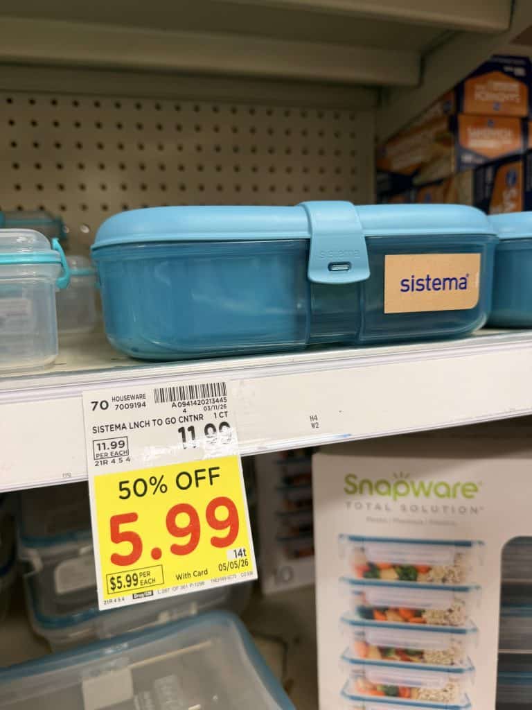 Sistema to go containers kroger shelf image