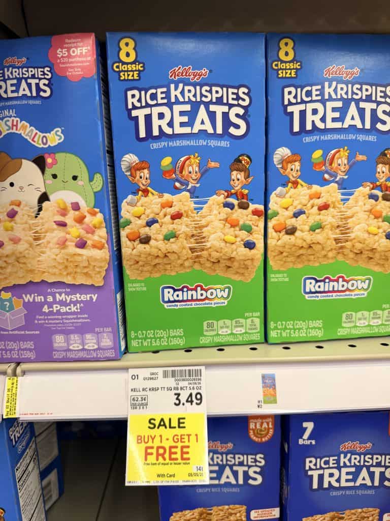 kellogg's rice krispies treats kroger shelf image