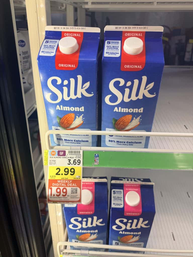 Silk Almondmilk Kroger shelf image