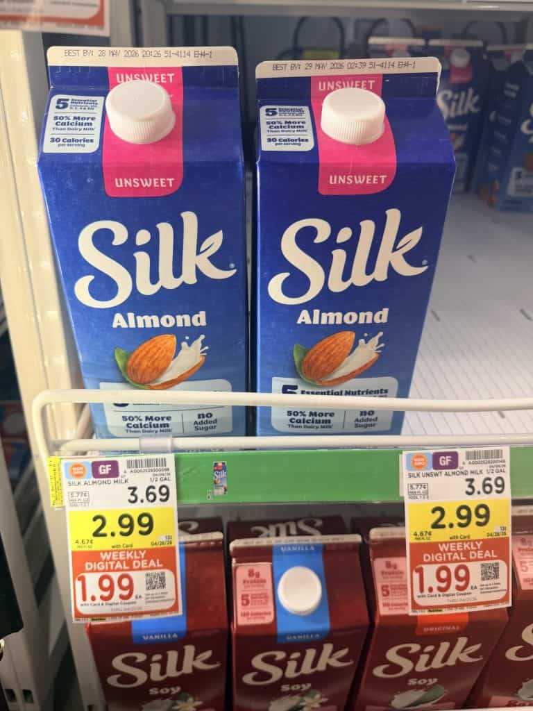 Silk Almondmilk Kroger shelf image
