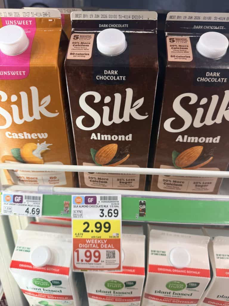 Silk Almondmilk Kroger shelf image