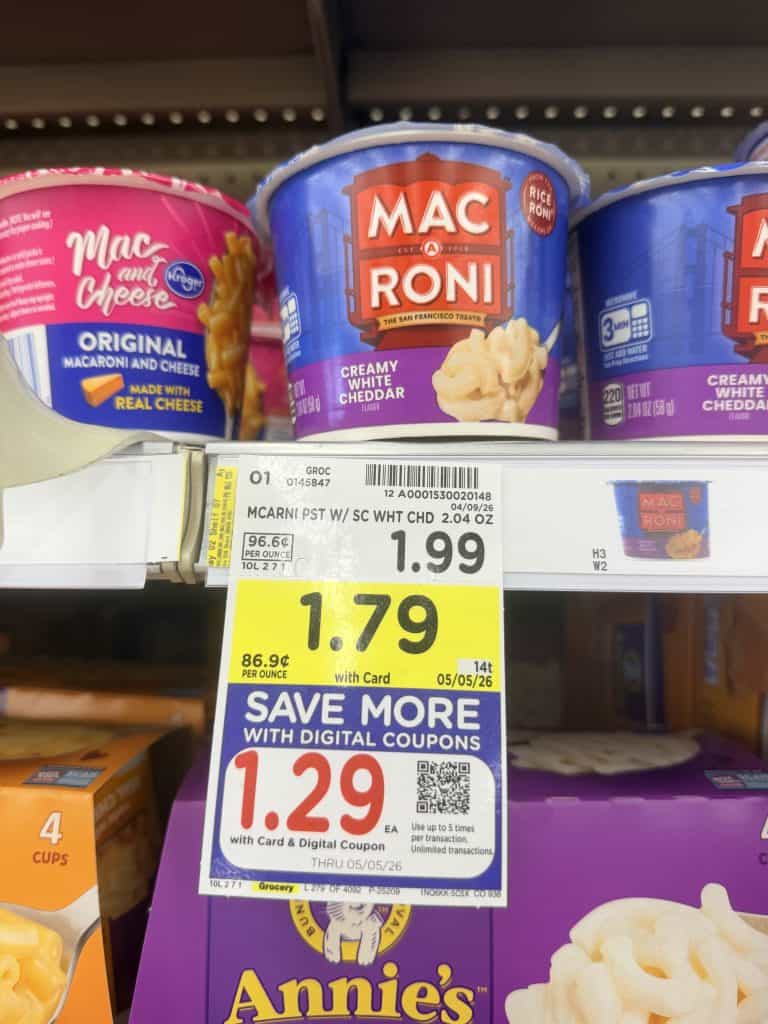 rice a roni and mac a roni kroger shelf image
