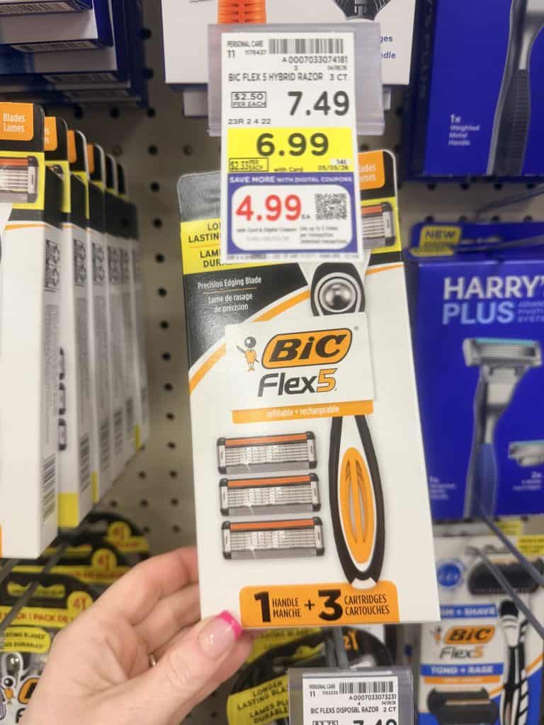 BIC Disposable Razors Kroger Shelf Image