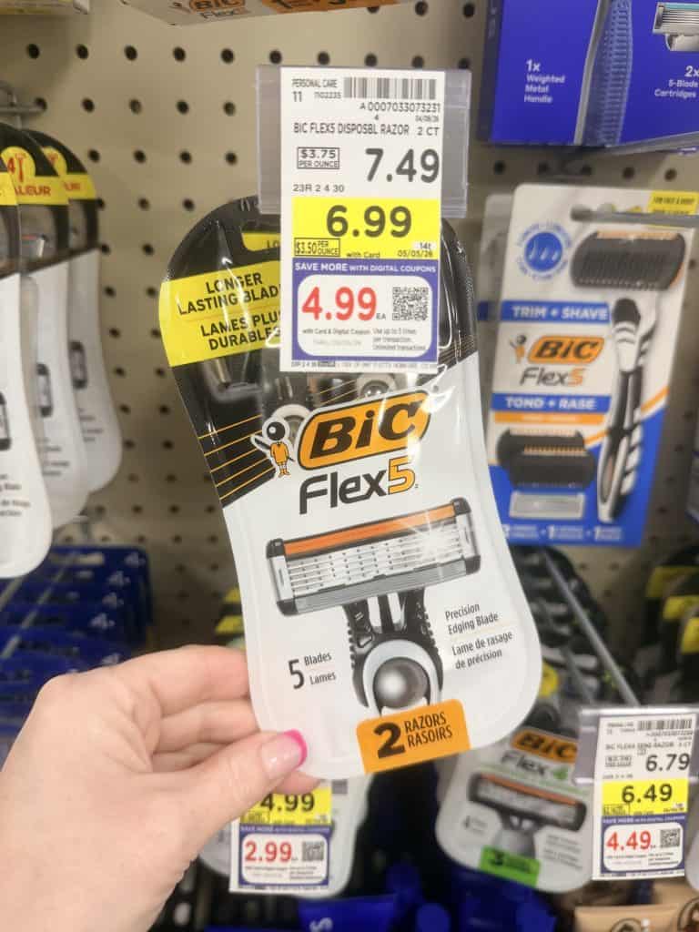 BIC Disposable Razors Kroger Shelf Image