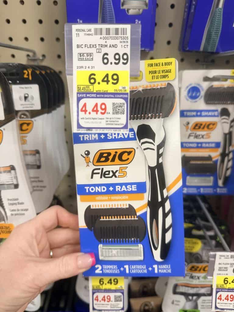 BIC Disposable Razors Kroger Shelf Image