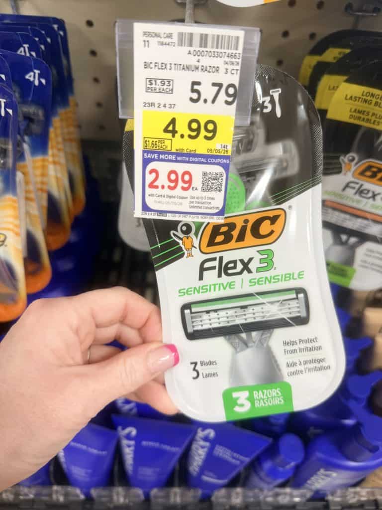 BIC Disposable Razors Kroger Shelf Image
