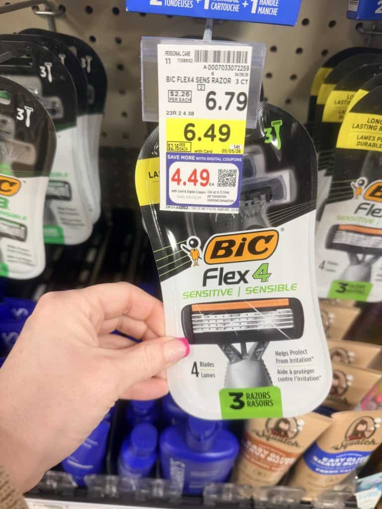 BIC Disposable Razors Kroger Shelf Image