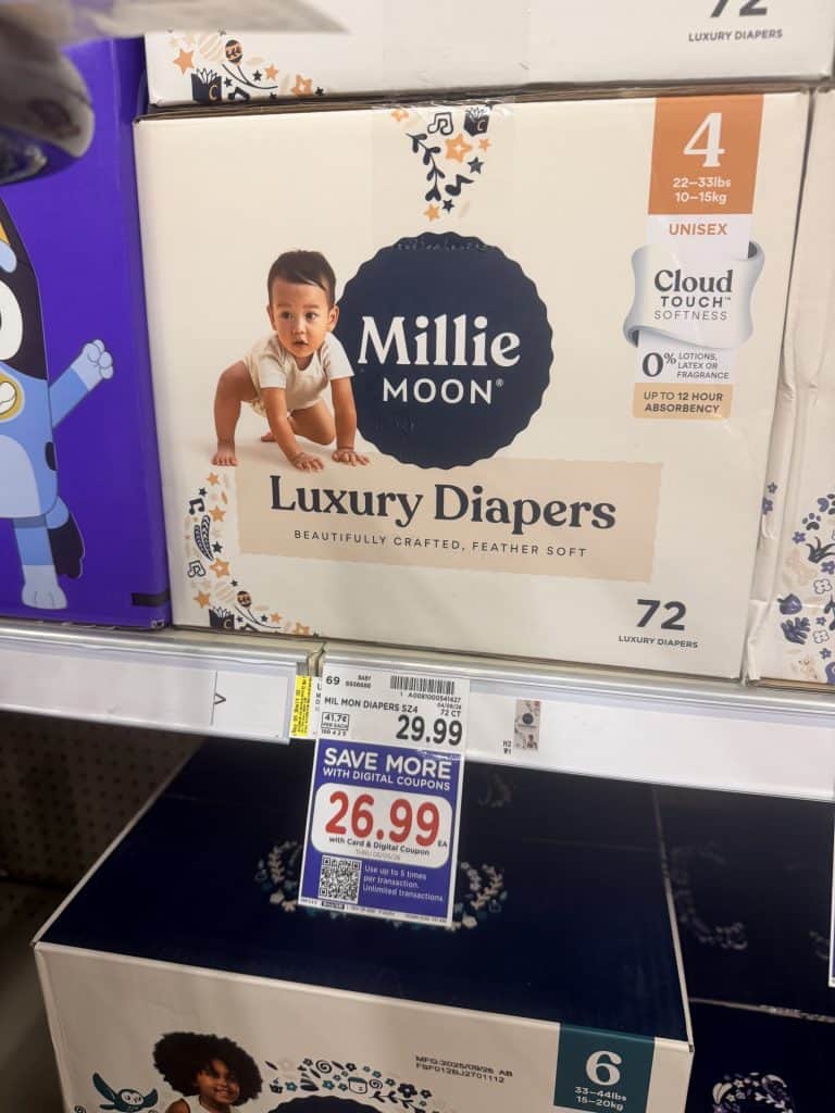 Millie Moon Boxed Diapers Kroger Shelf image