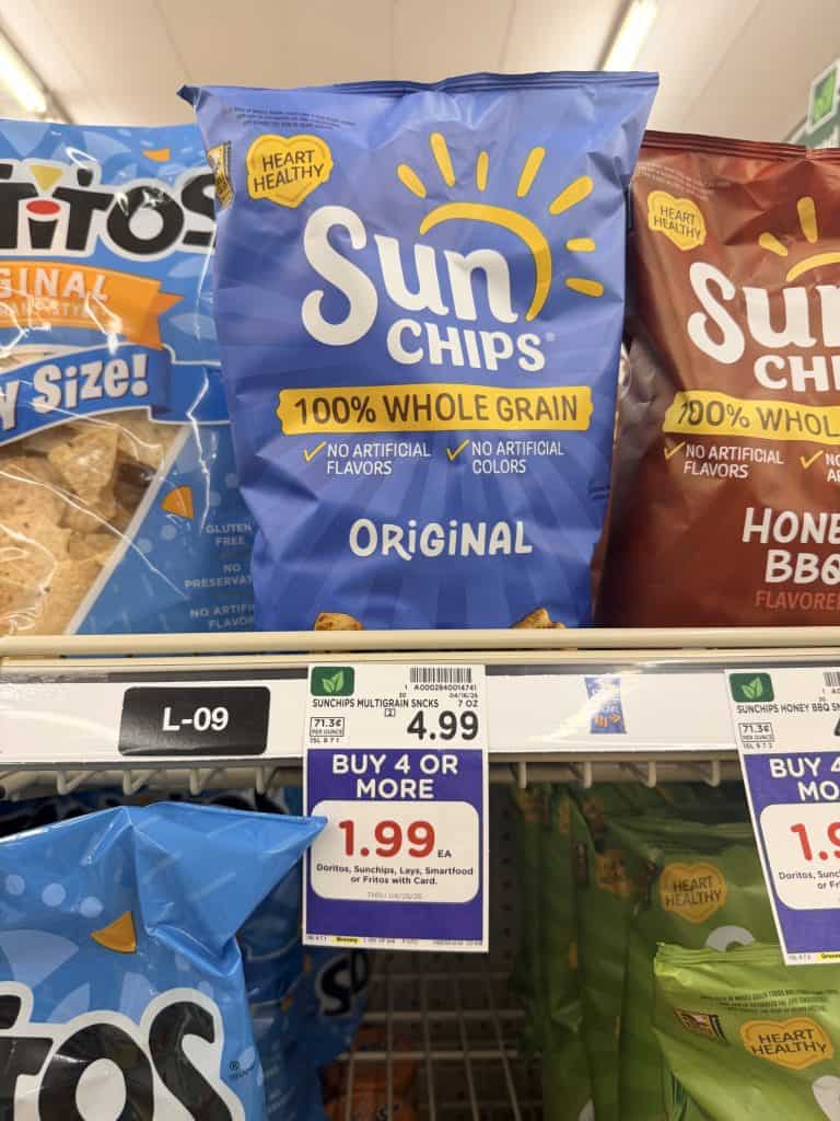 Lay's Doritos and Sun Chips Kroger Shelf Image