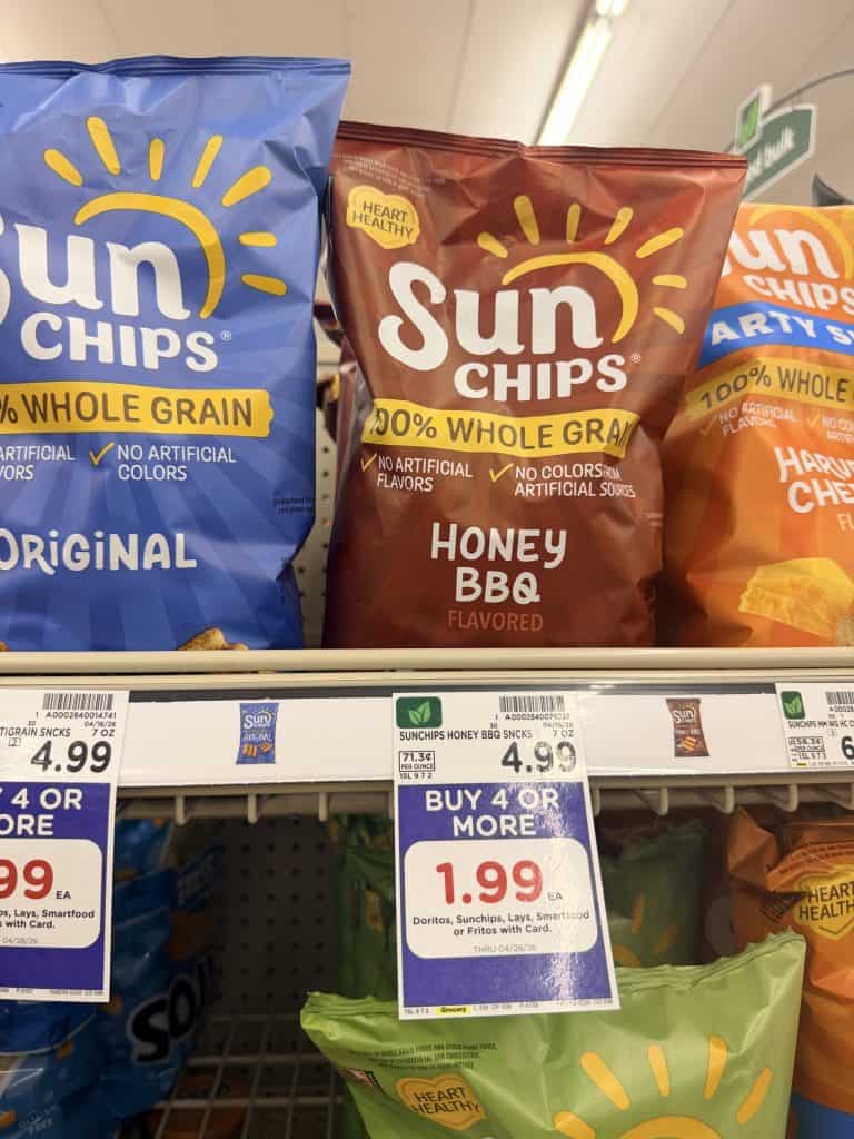 Lay's Doritos and Sun Chips Kroger Shelf Image