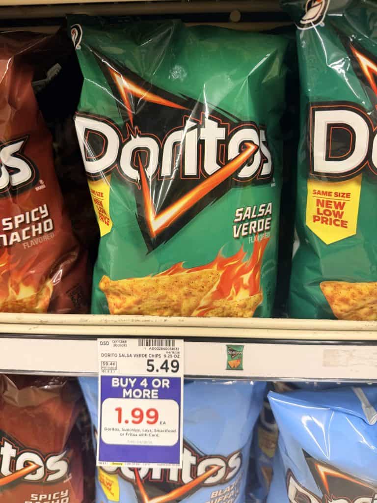 Lay's Doritos and Sun Chips Kroger Shelf Image