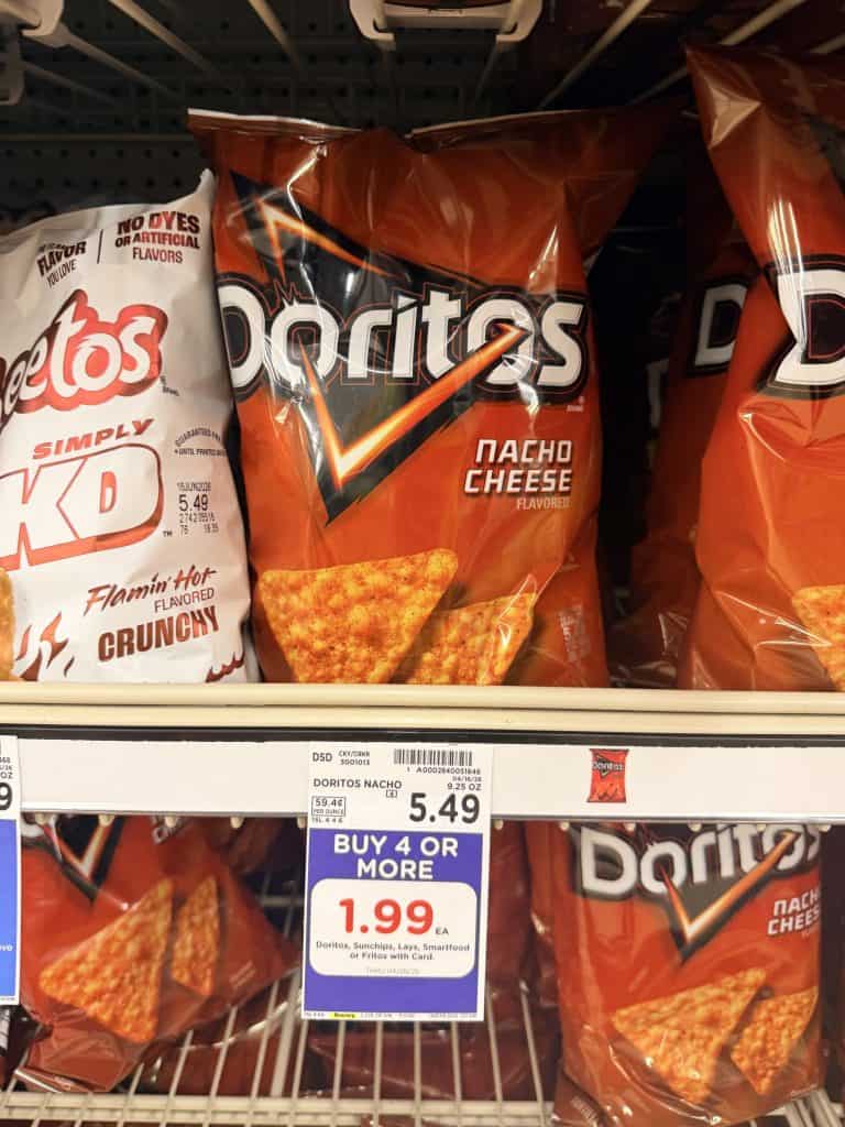 Lay's Doritos and Sun Chips Kroger Shelf Image