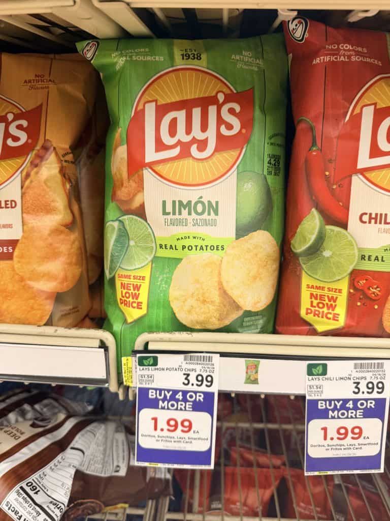 Lay's Doritos and Sun Chips Kroger Shelf Image