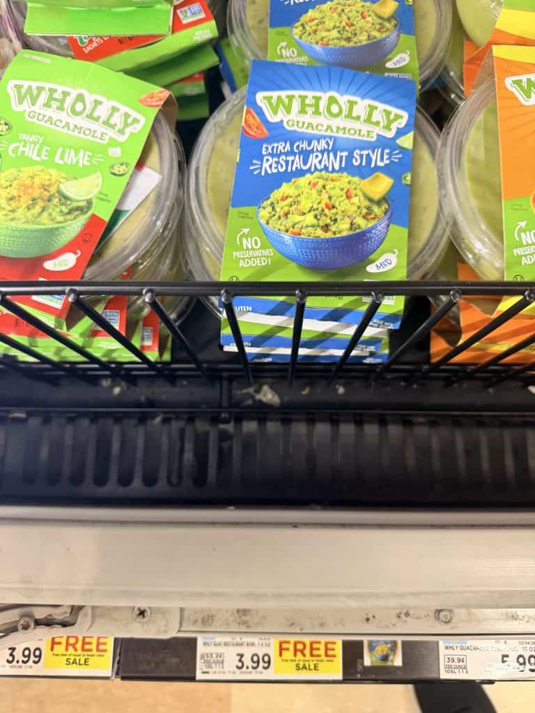 wholly guacamole kroger shelf image