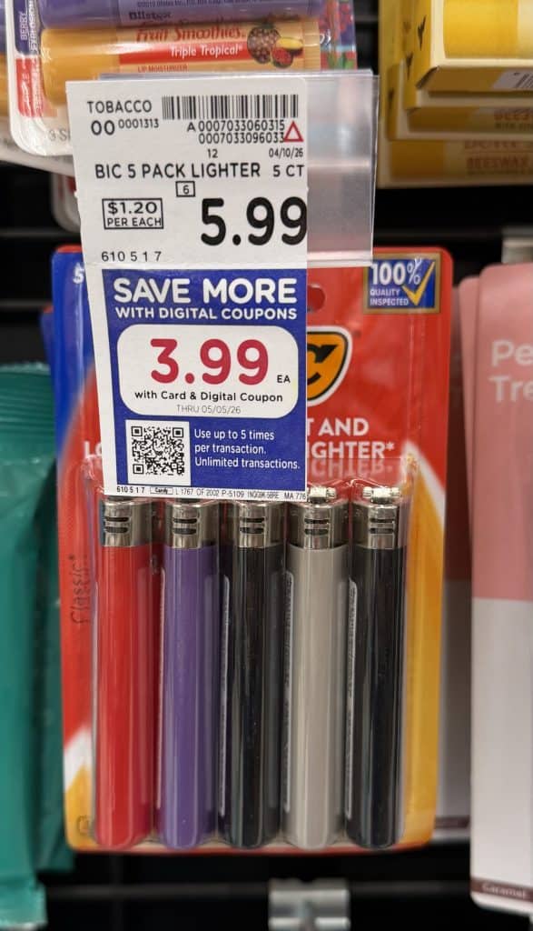bic lighters kroger shelf image