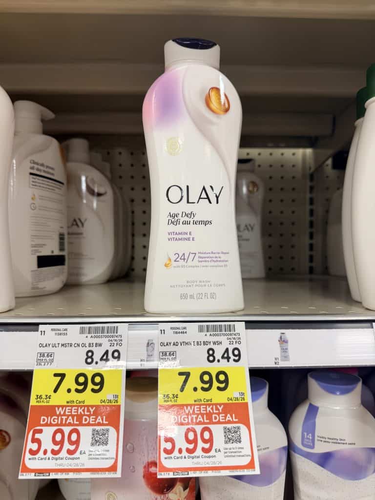 Olay Body Wash Kroger shelf image