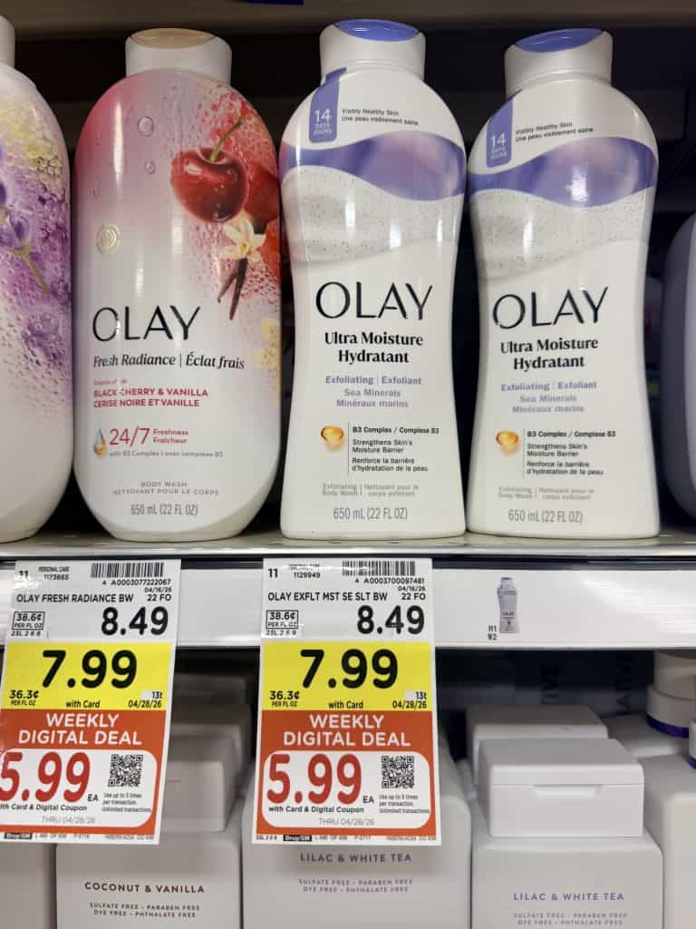 Olay Body Wash Kroger shelf image