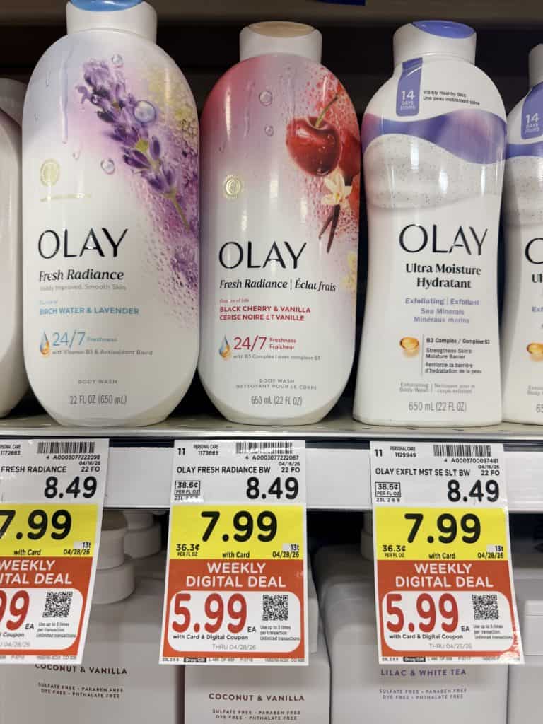 Olay Body Wash Kroger shelf image