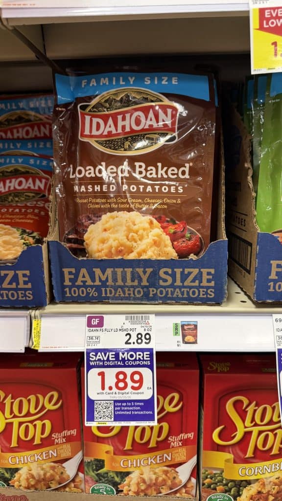 Idahoan Potatoes Kroger shelf image