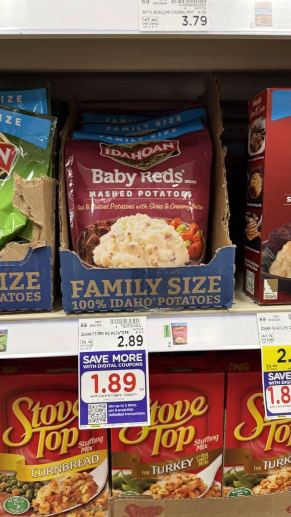 Idahoan Potatoes Kroger shelf image