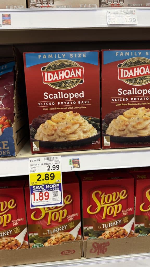 Idahoan Potatoes Kroger shelf image