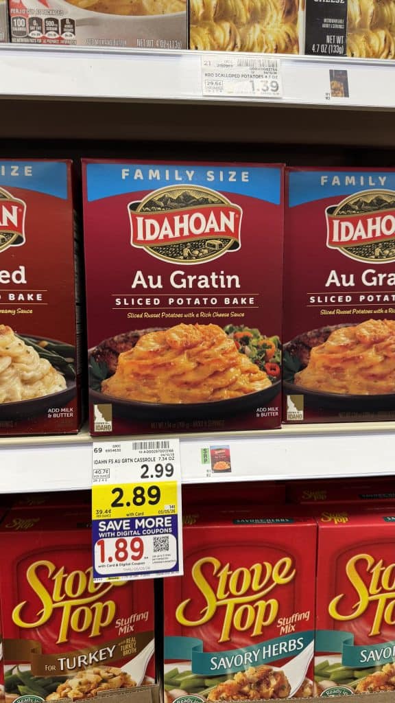Idahoan Potatoes Kroger shelf image