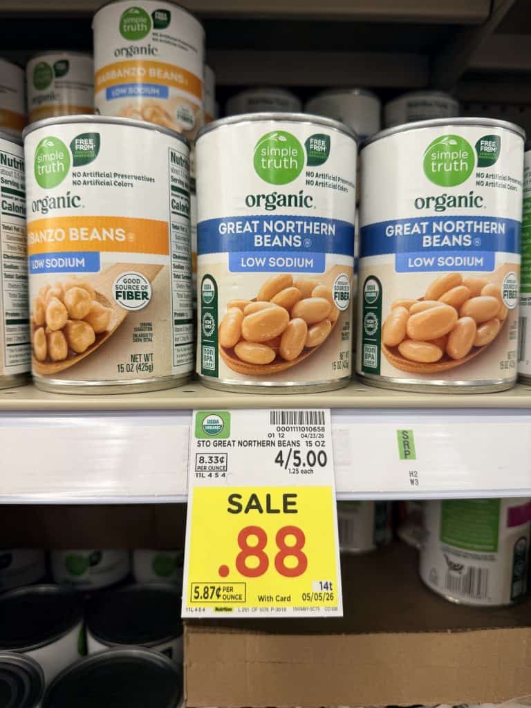 Simple Truth Organic Beans Kroger Shelf Image