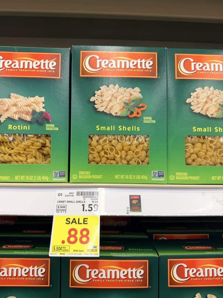 Creamette Pasta Kroger shelf image