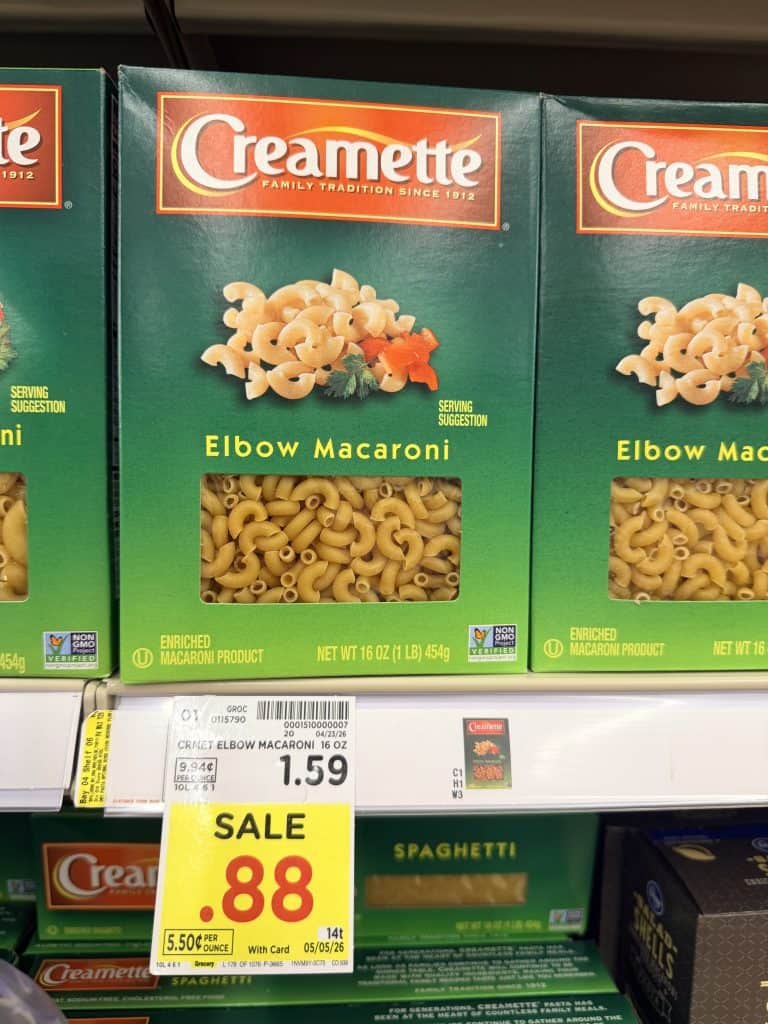 Creamette Pasta Kroger shelf image