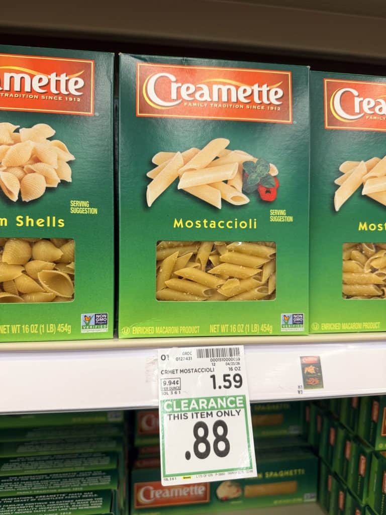 Creamette Pasta Kroger shelf image